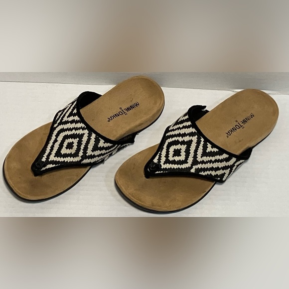 Minnetonka Mara Fresno Fabric Sandal Flip Flop Women’s US 7 *Excellent* - Picture 4 of 14